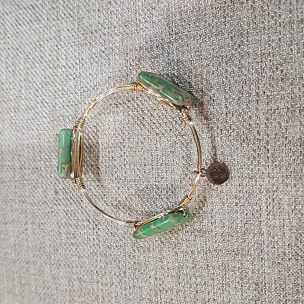 Bourbon and Bowtie Bangel Turquoise Stones